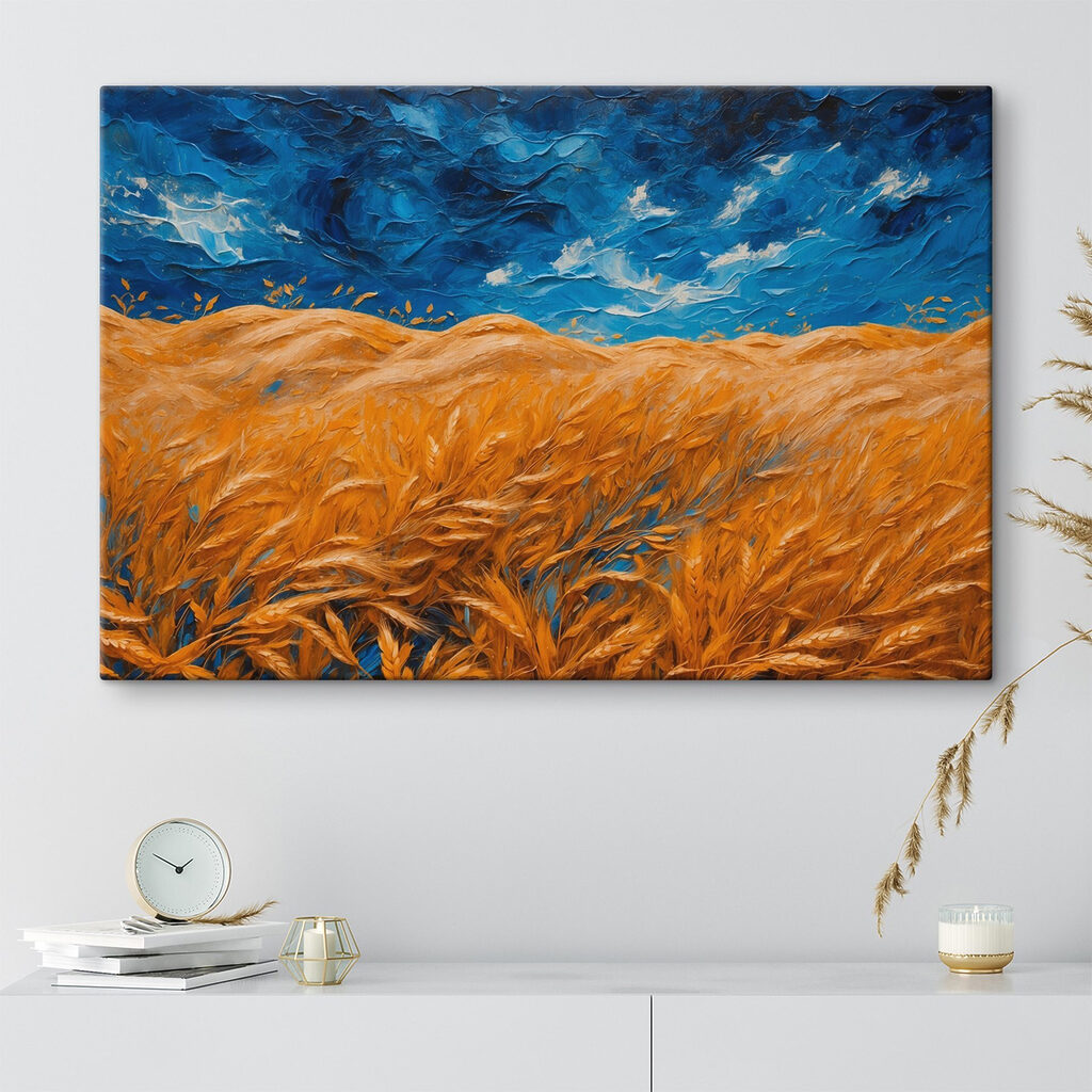 Grano ondeggiante, cielo blu — ambiente 3