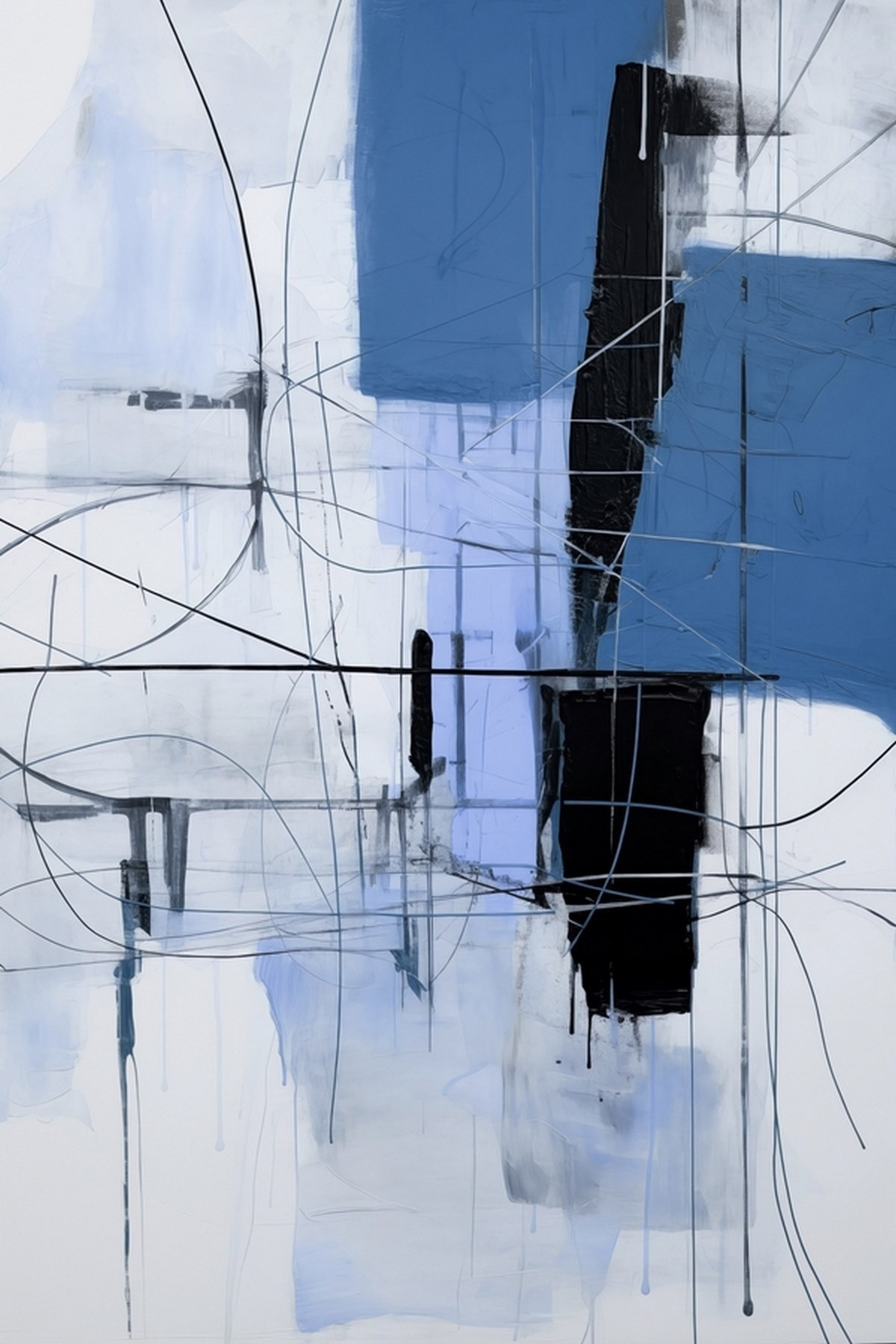 Blu e linee nere — design completo