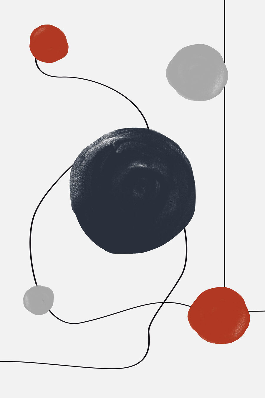 Cerchi collegati da linee — design completo