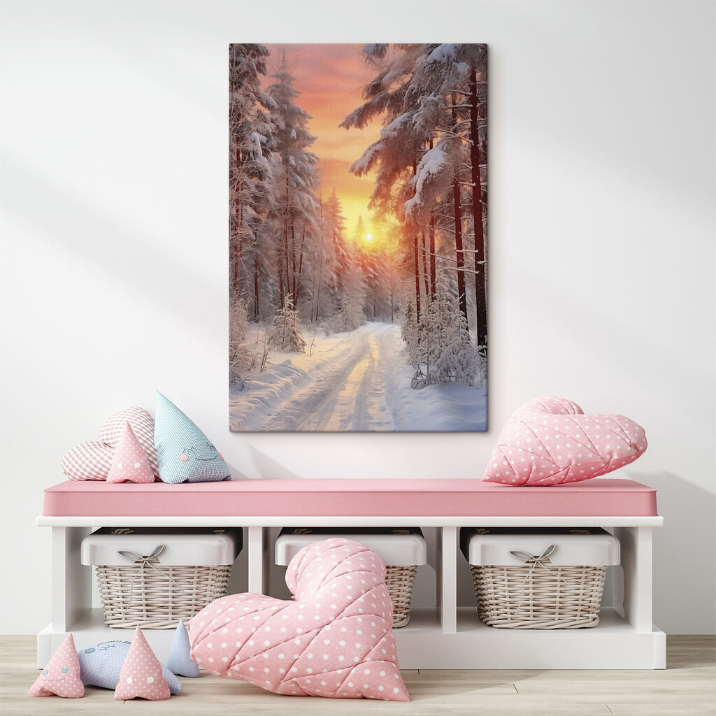 Cielo rosa sulla neve — ambiente 2