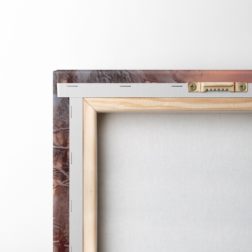 Cielo rosa sulla neve — retro