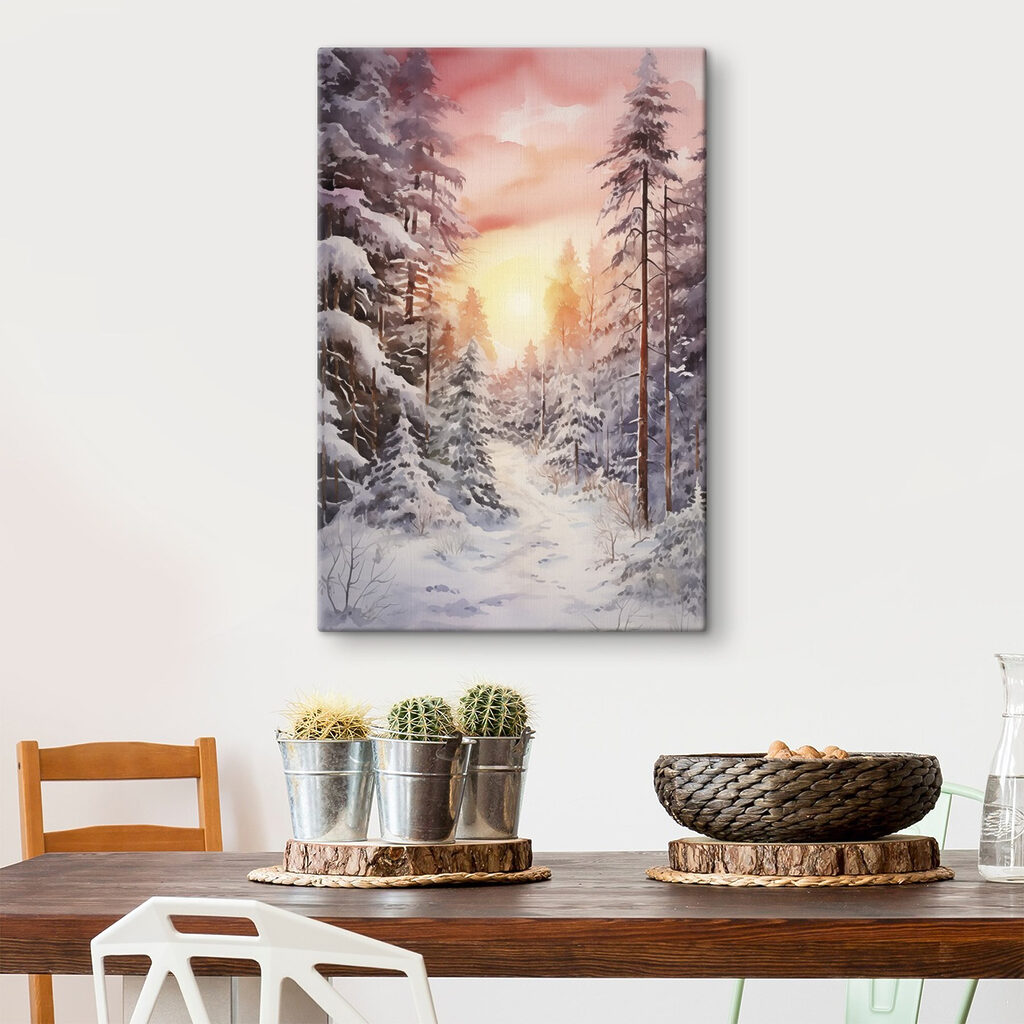 Pini nel rosa d’inverno — ambiente 2