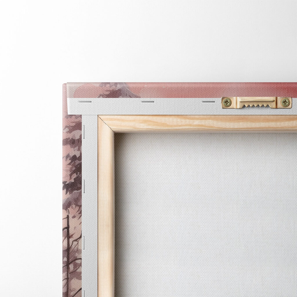 Pini nel rosa d’inverno — retro