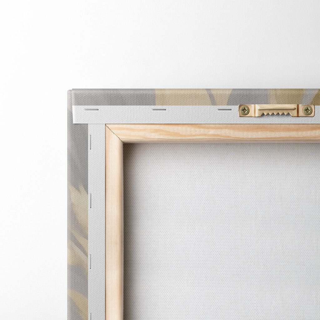 Foglie d’oro su grigio — retro