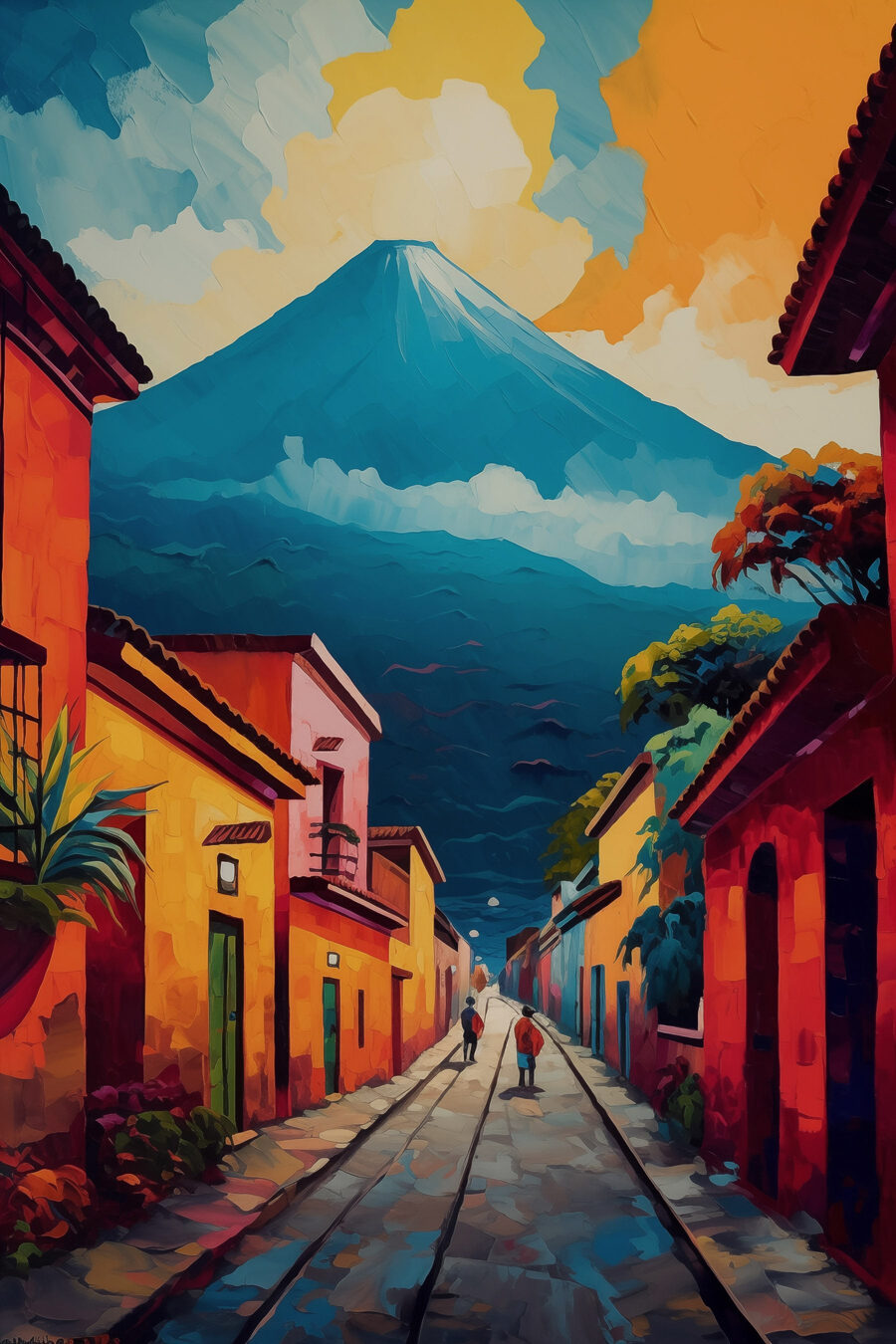 Strada verso il vulcano — design completo