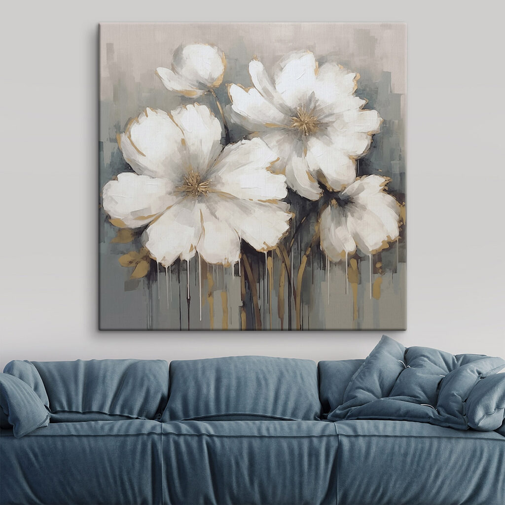 Fiori su fondo grigio — ambiente 1