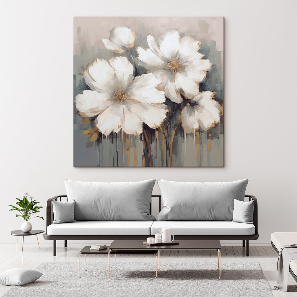 Fiori su fondo grigio — ambiente 2