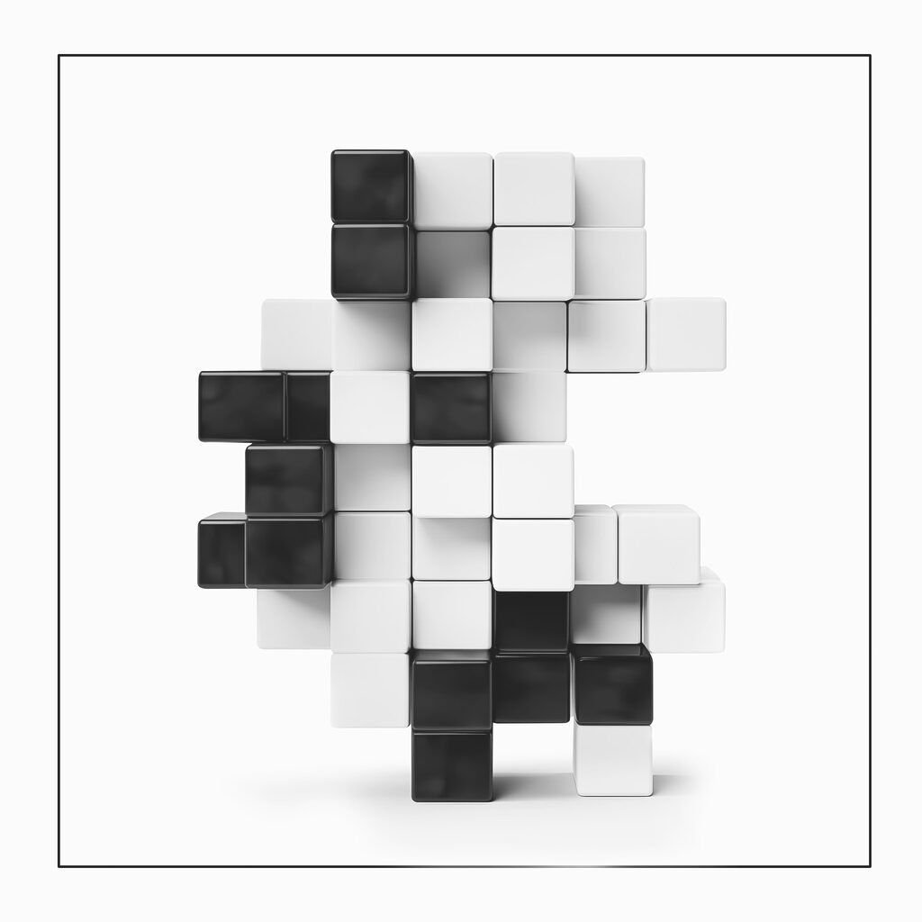 Cubi bianchi e neri — design completo