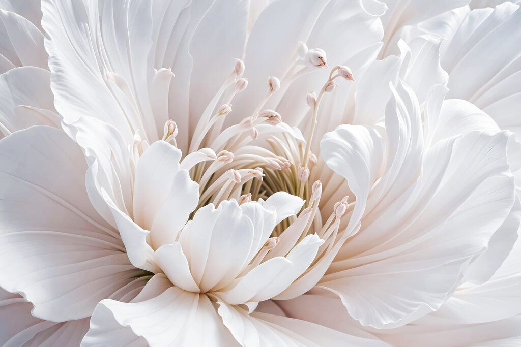 Peonia dalle pieghe sottili — design completo