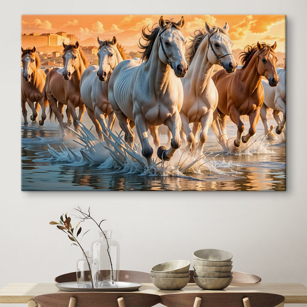 Cavalli nell’acqua dorata — ambiente 1