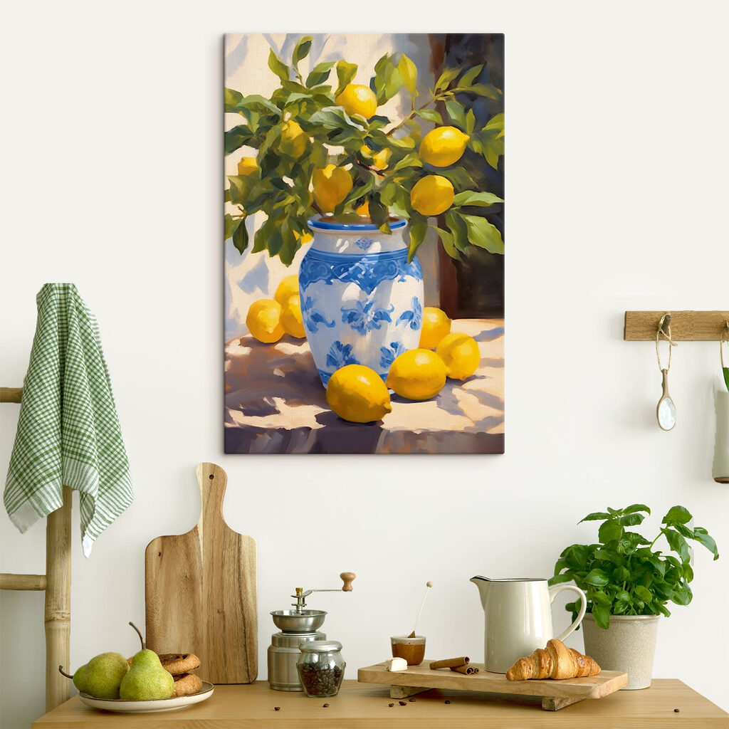 Limoni sparsi sul tavolo in un ambiente