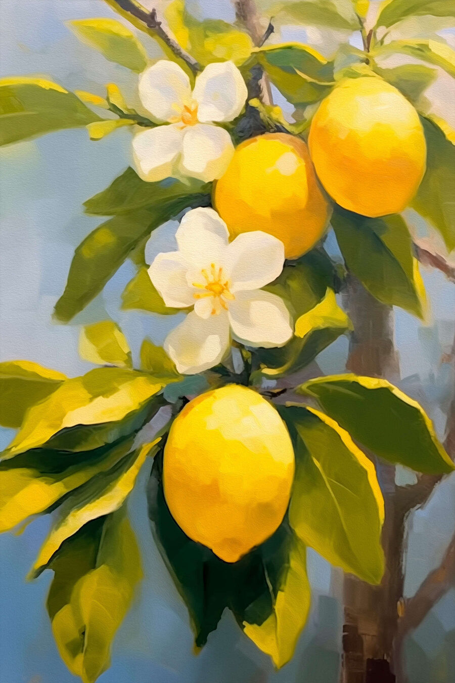 Limoni sotto fiori bianchi — design completo