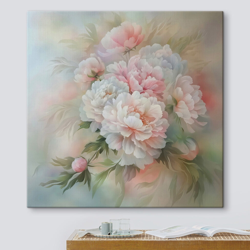 Peonie nelle tinte pastello — ambiente 2