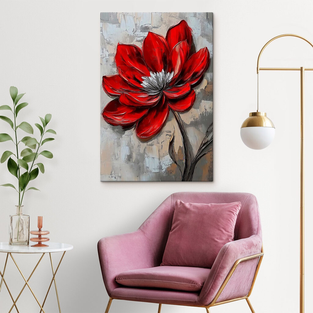 Fiore rosso a tratto — ambiente 2