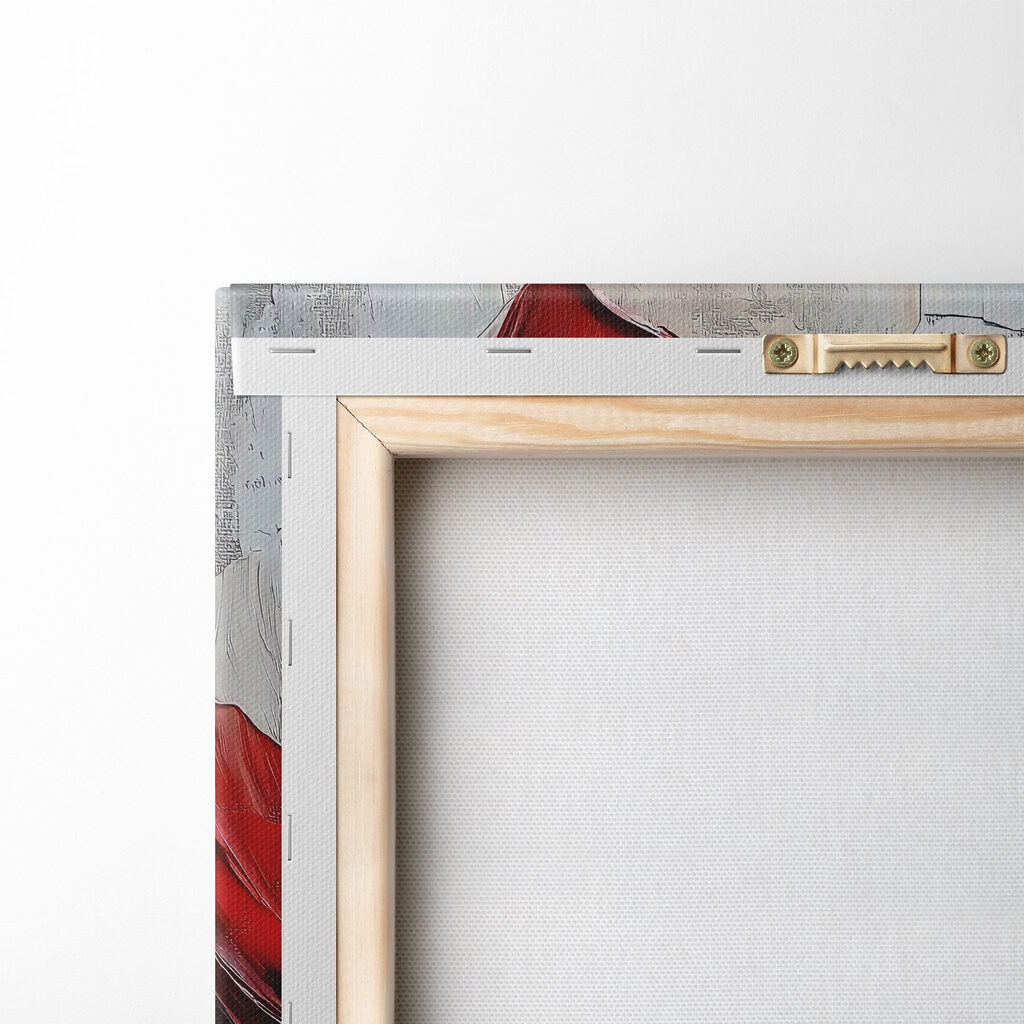 Fiore rosso a tratto — retro