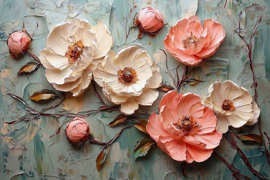 Rose su verde consumato — design completo