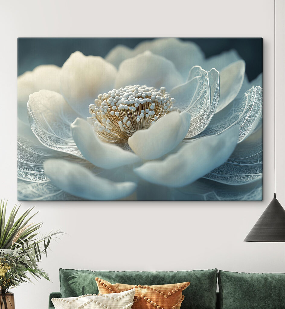 Fiore bianco, nervature sottili — ambiente 3