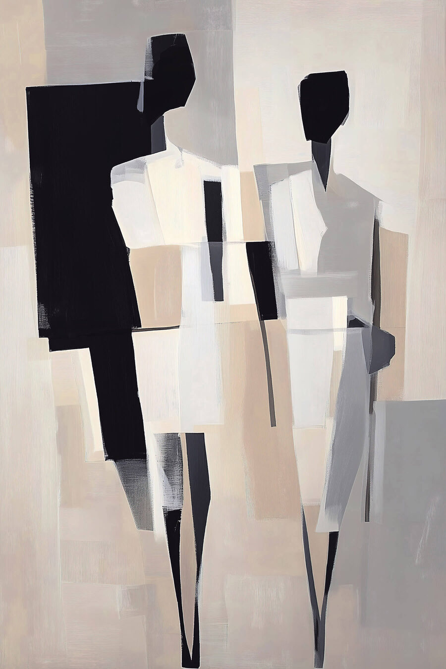 Due figure in avorio — design completo