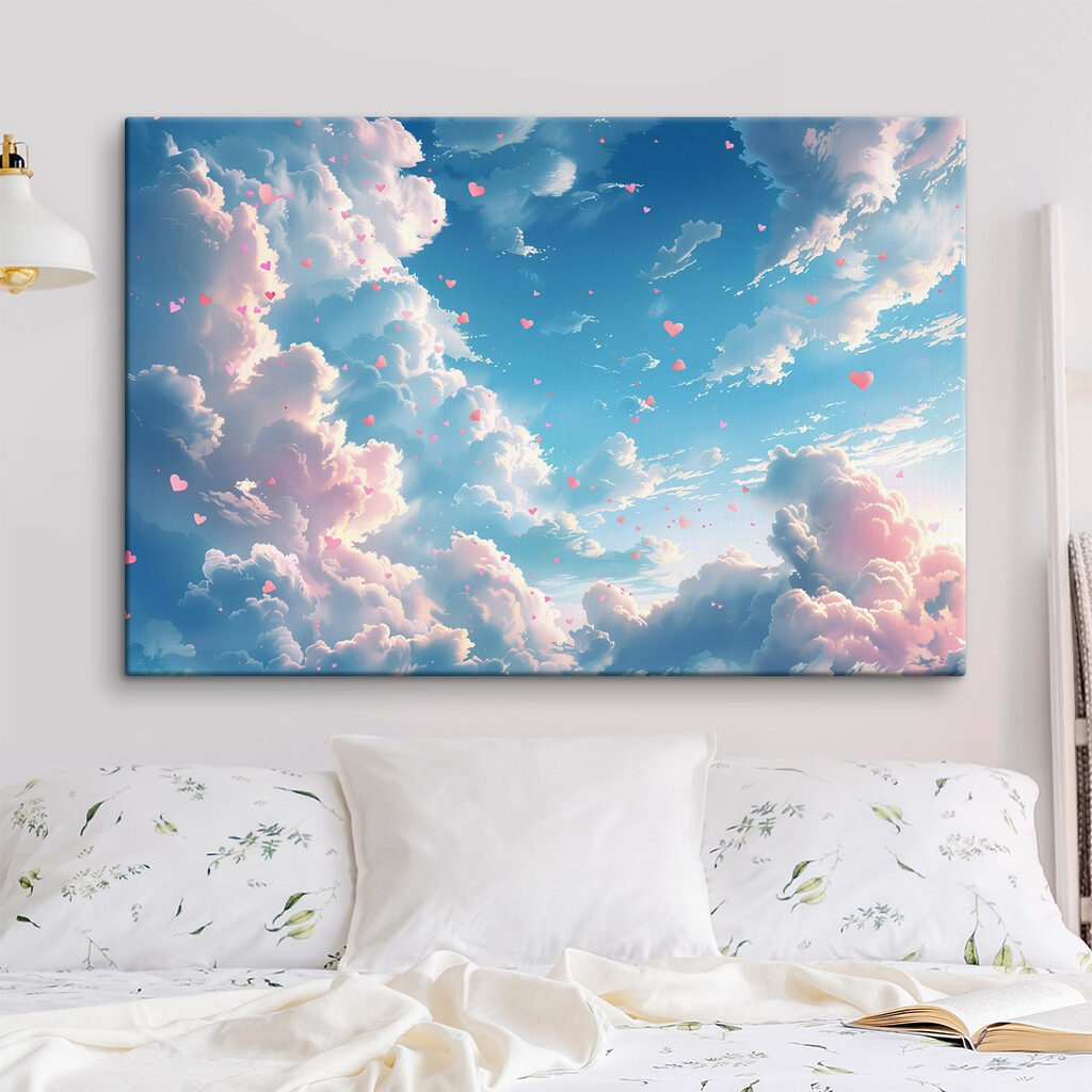 Cuori tra nuvole rosa — ambiente 1