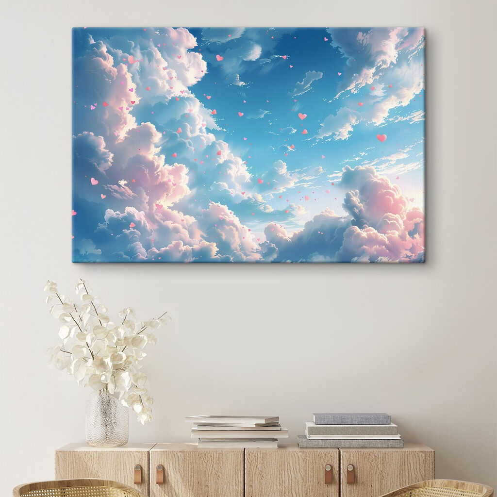 Cuori tra nuvole rosa — ambiente 2