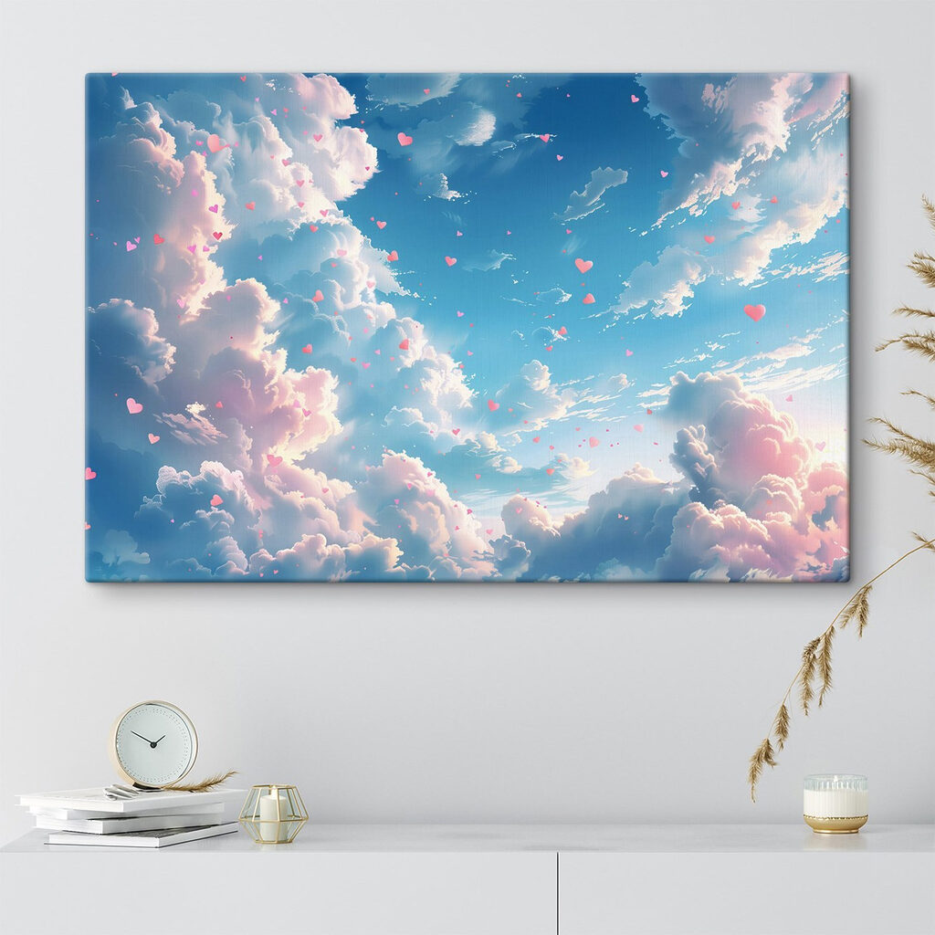 Cuori tra nuvole rosa — ambiente 3