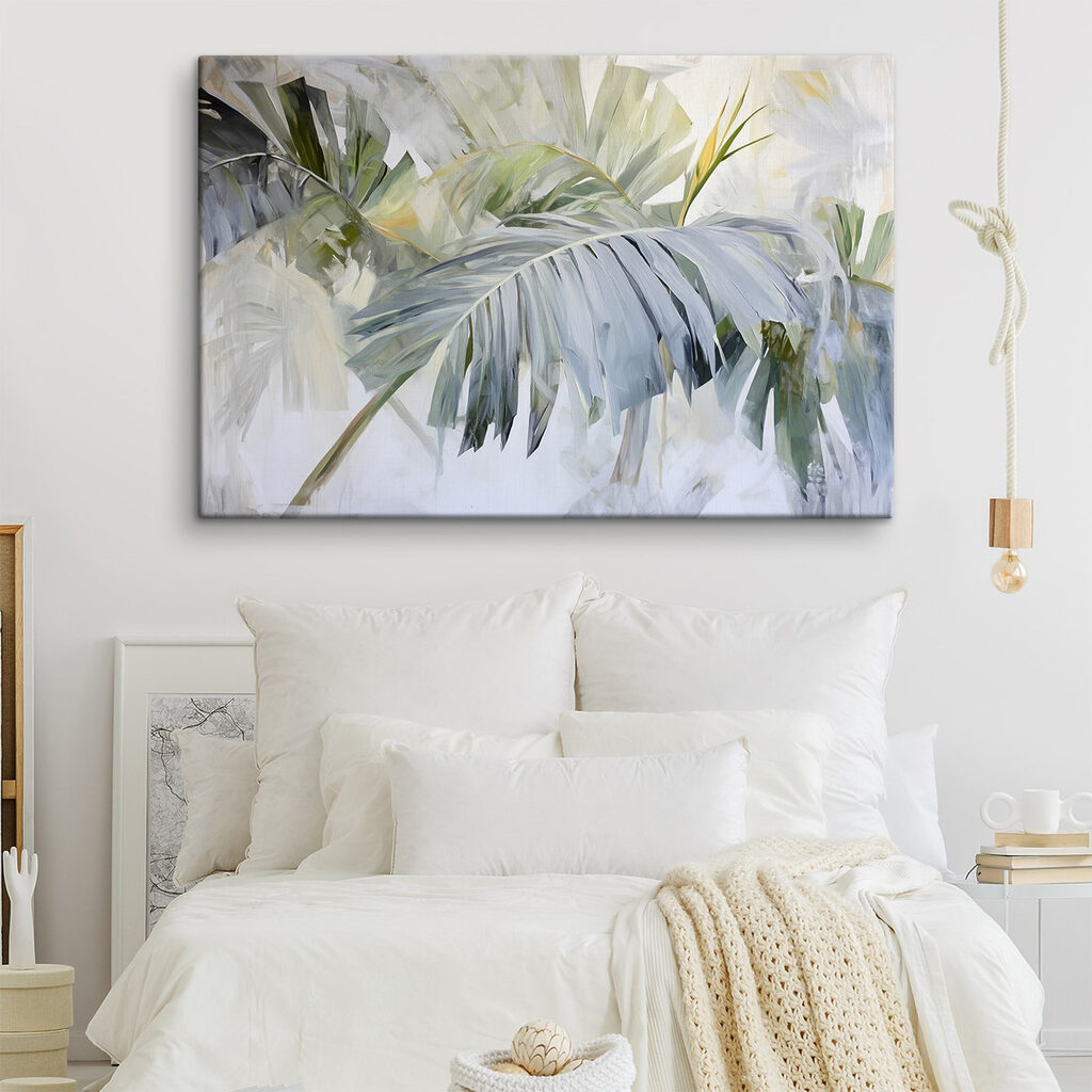 Palme a pennellate chiare — ambiente 2