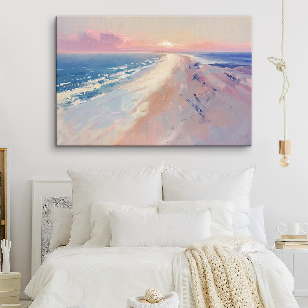 Spiaggia pastello al tramonto — ambiente 2