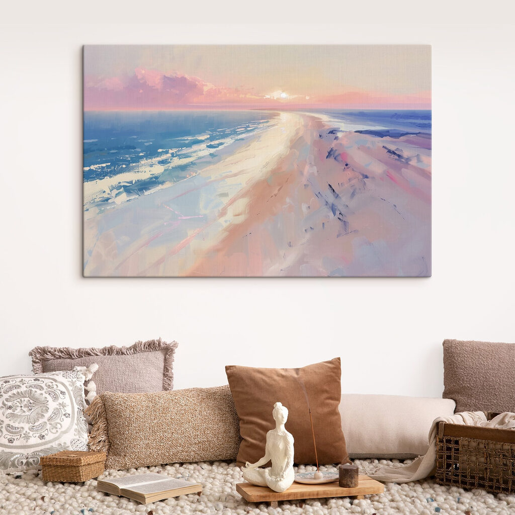 Spiaggia pastello al tramonto — ambiente 3