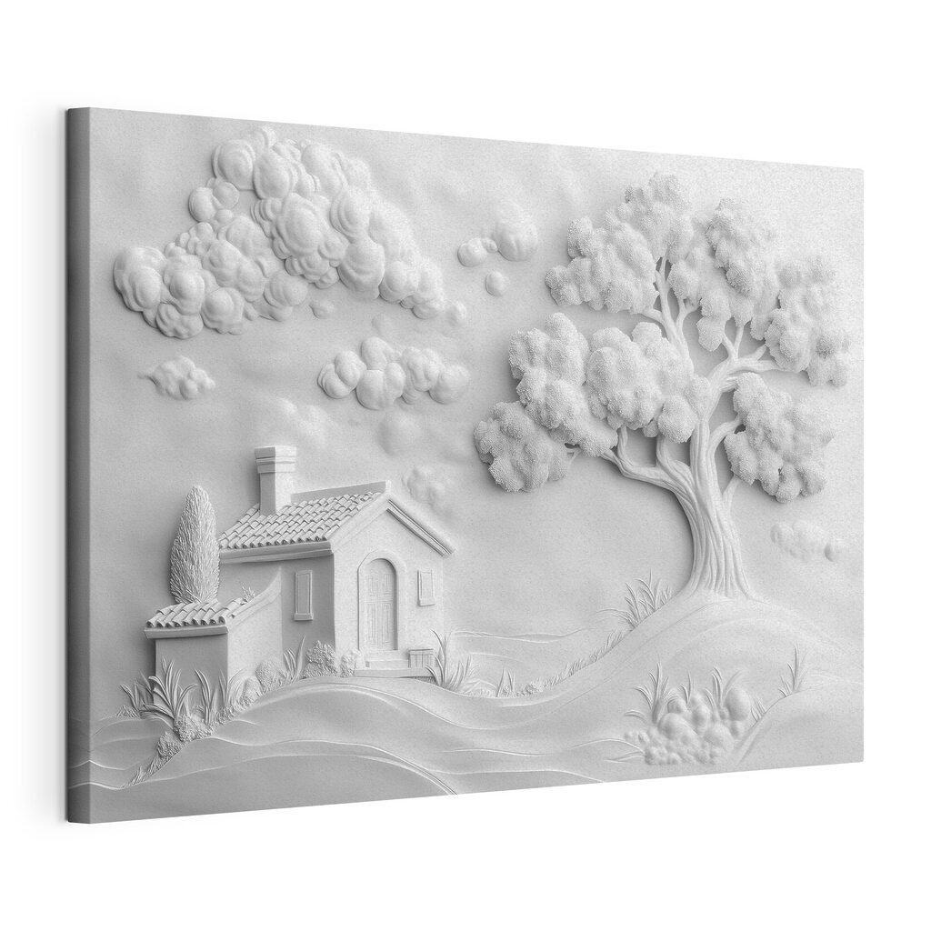 Casa bianca in fiore — vista del prodotto