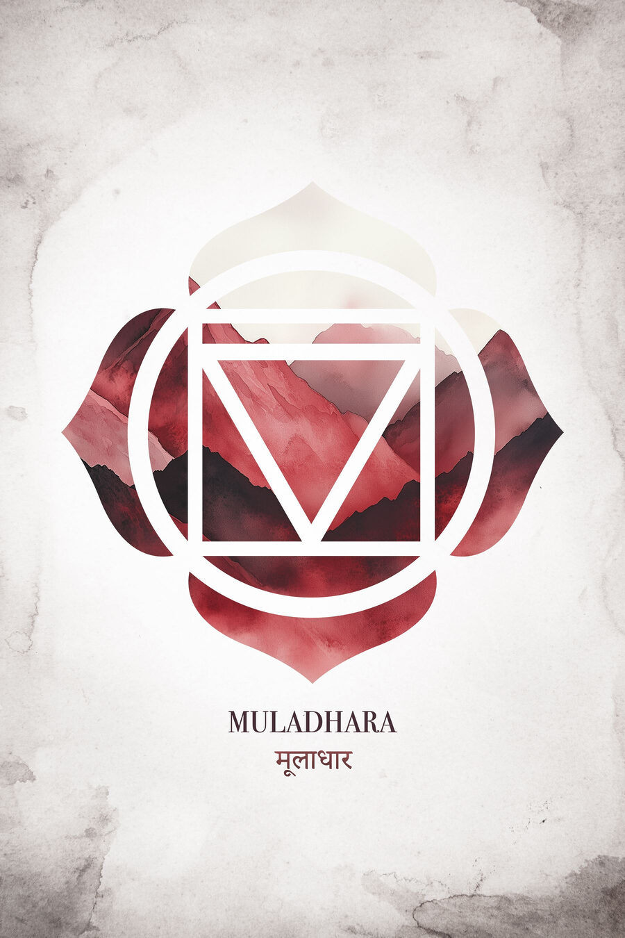 Chakra della radice rosso — design completo