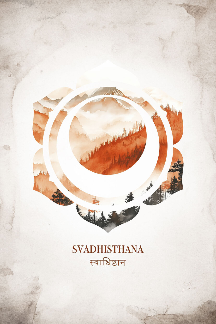Chakra sacrale arancio — design completo