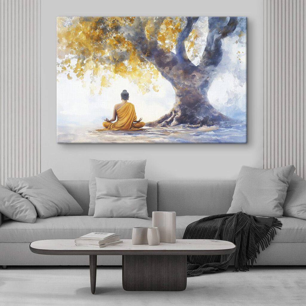 Meditazione sotto albero dorato — ambiente 2