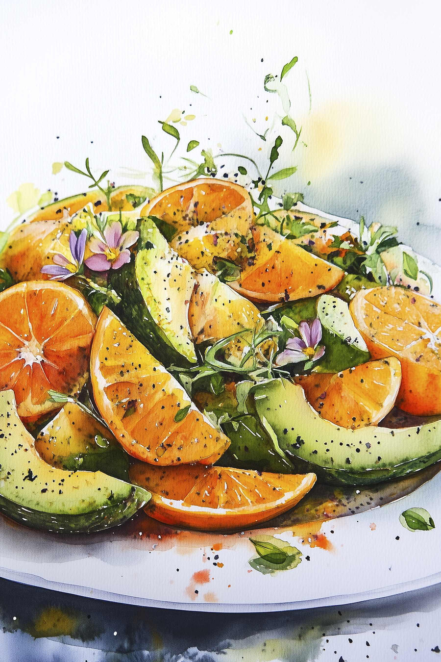 Arance e avocado — design completo