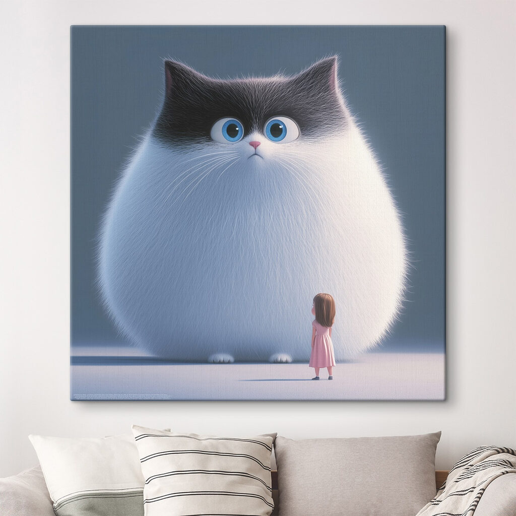 Bambina e gatto gigante — ambiente 2