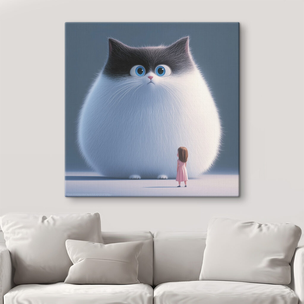 Bambina e gatto gigante — ambiente 1