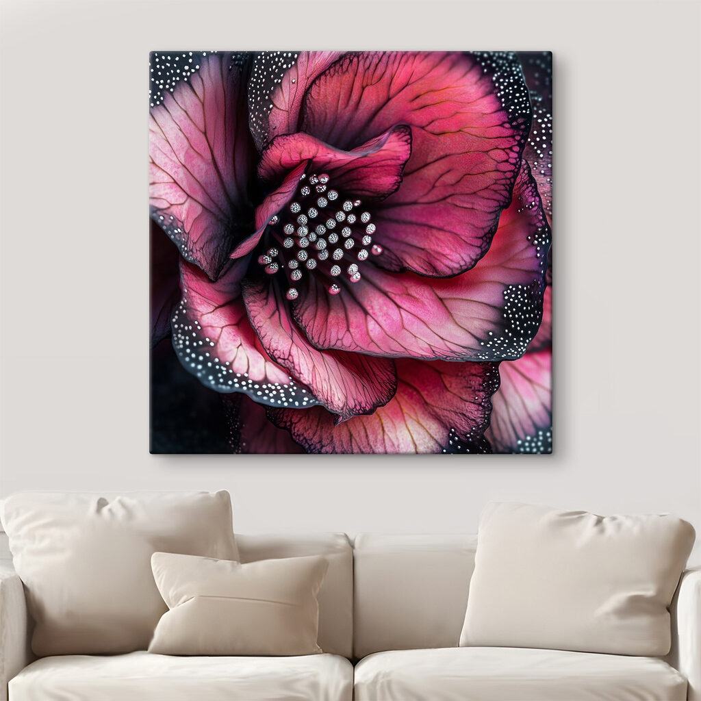 Fiore rosa con perline — ambiente 1