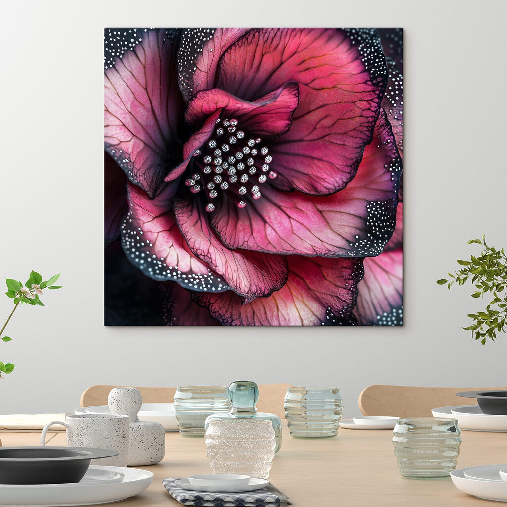 Fiore rosa con perline — ambiente 3