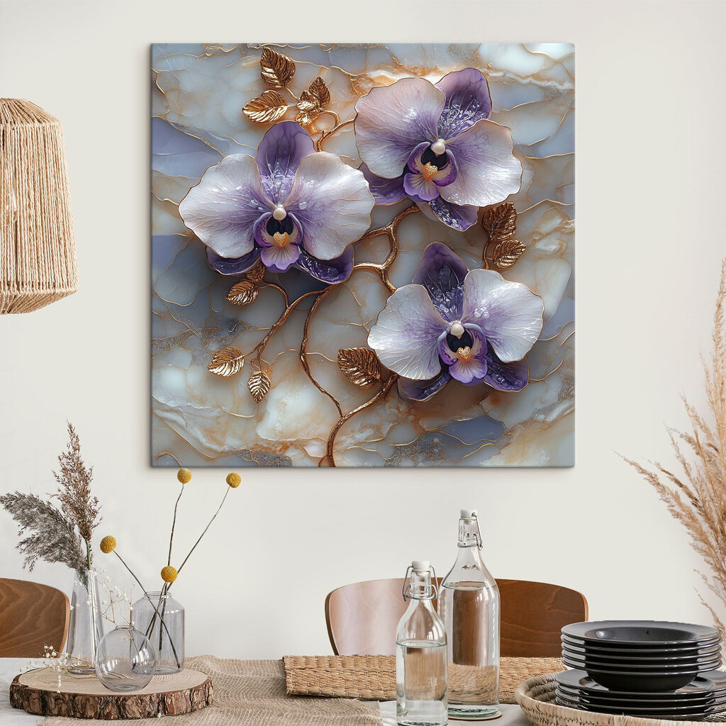 Orchidee viola e oro — ambiente 1