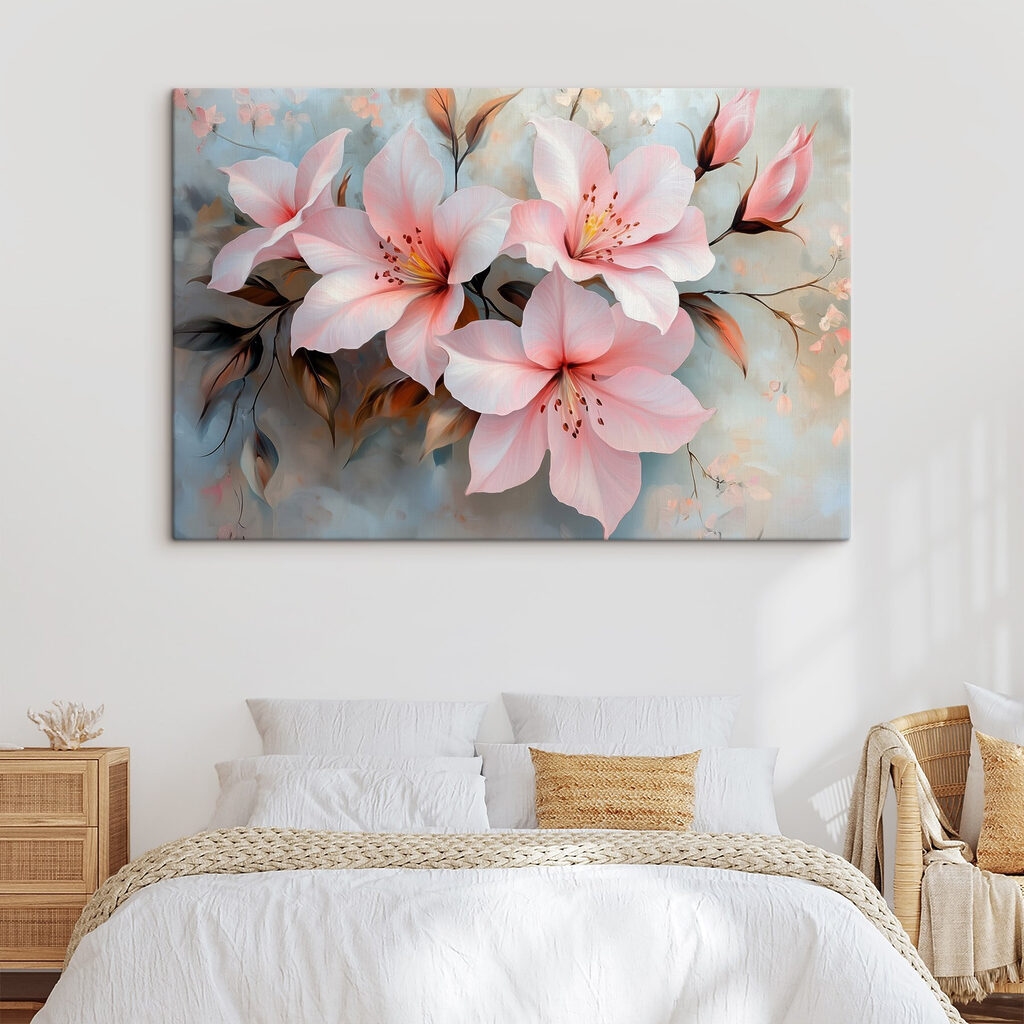 Fiori rosa su grigio — ambiente 2