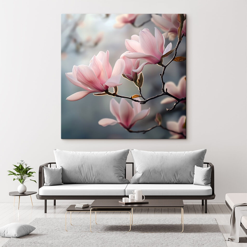 Magnolie in controluce rosa — ambiente 2