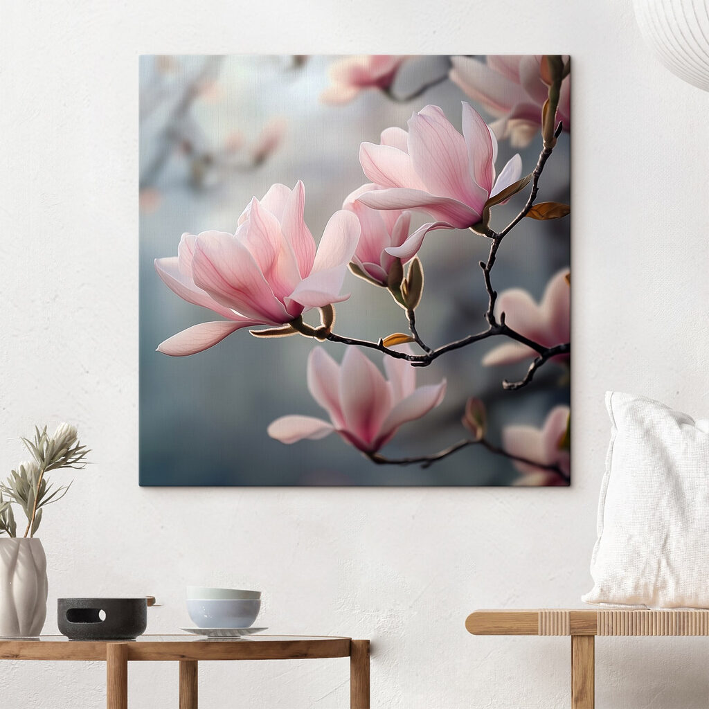 Magnolie in controluce rosa — ambiente 1