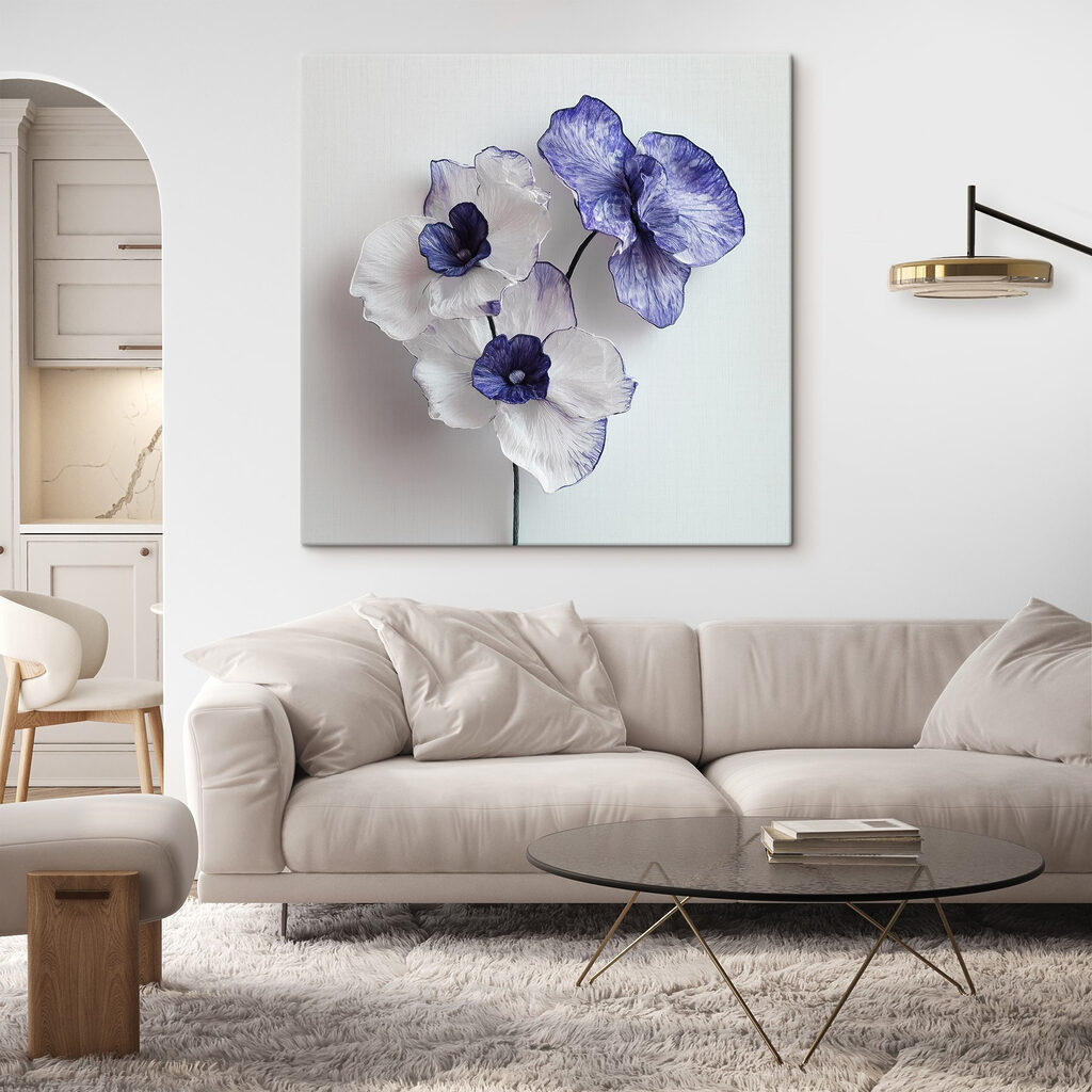 Orchidee con bordi blu — ambiente 2