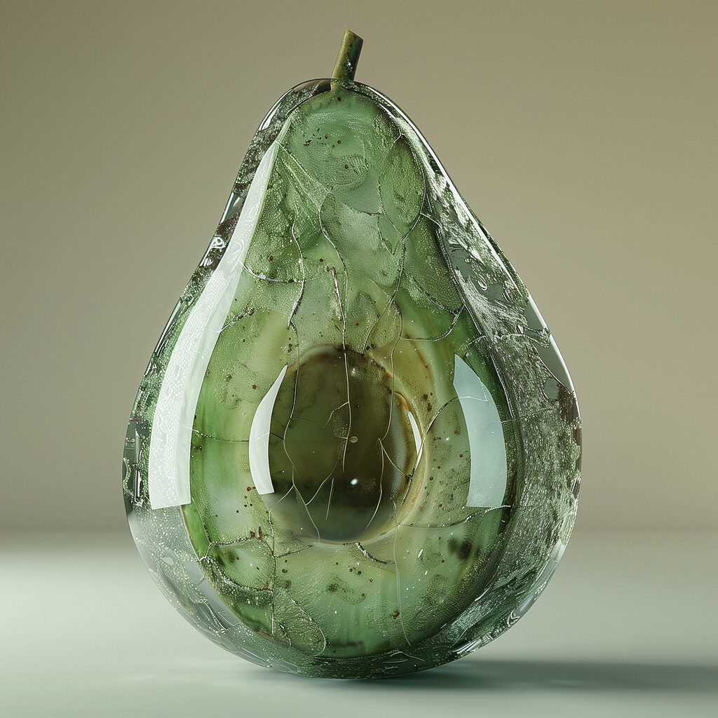 Avocado in verde lucido — design completo