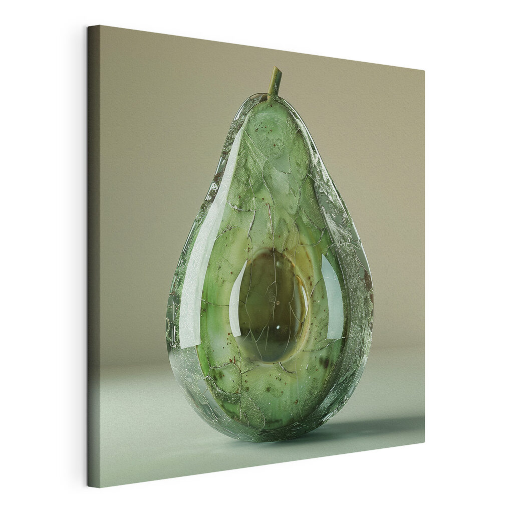 Avocado in verde lucido, tela tesa e bordo avvolto