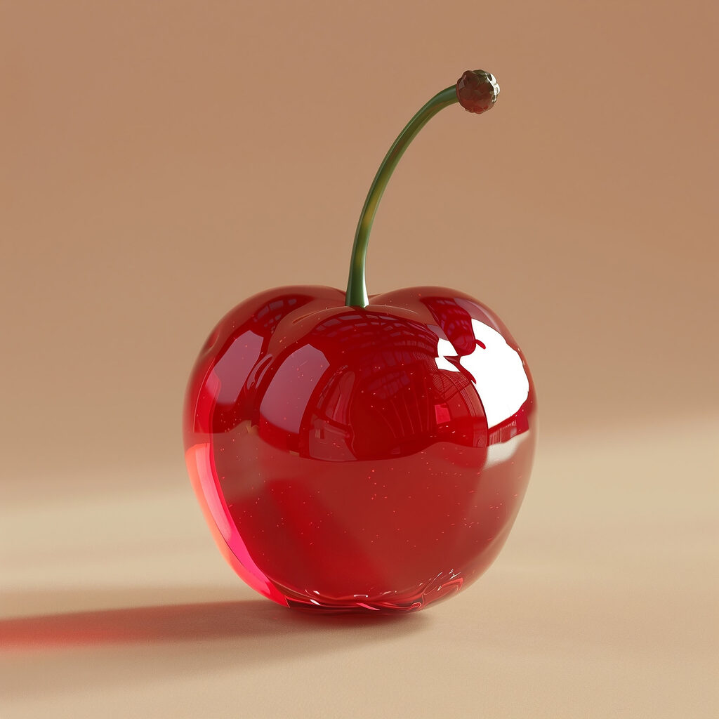 Ciliegia con riflessi rossi — design completo