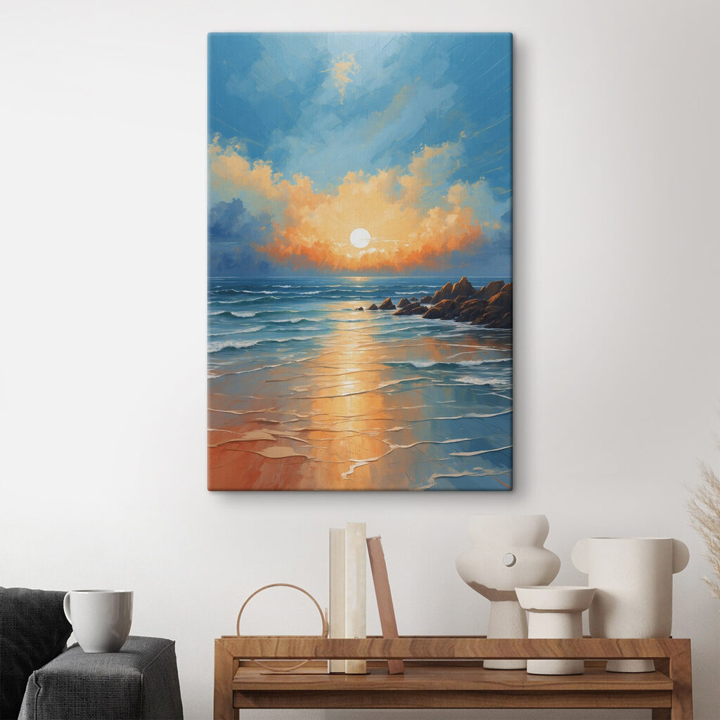 Tramonto sulla battigia turchese — ambiente 2