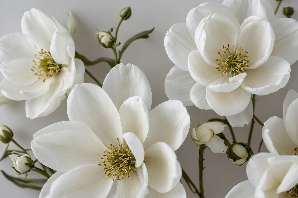 Fiori dal cuore verde — design completo