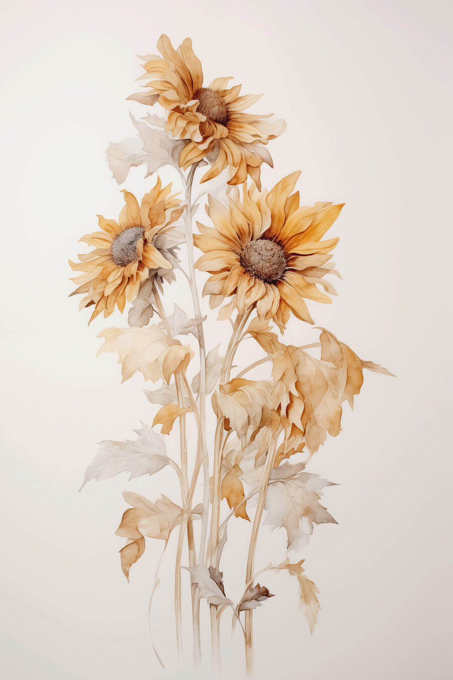 Girasoli dorati — design completo