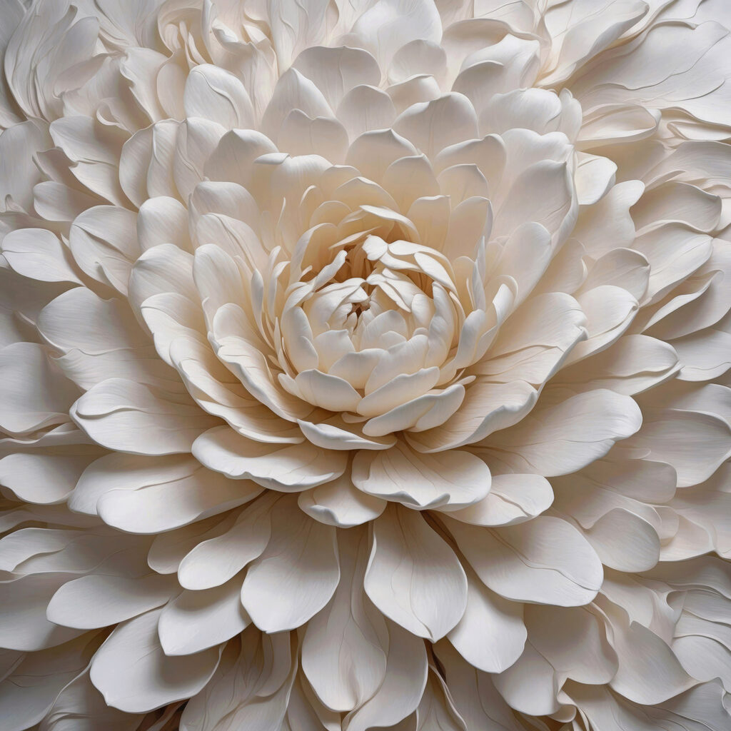 Peonia bianco avorio — design completo
