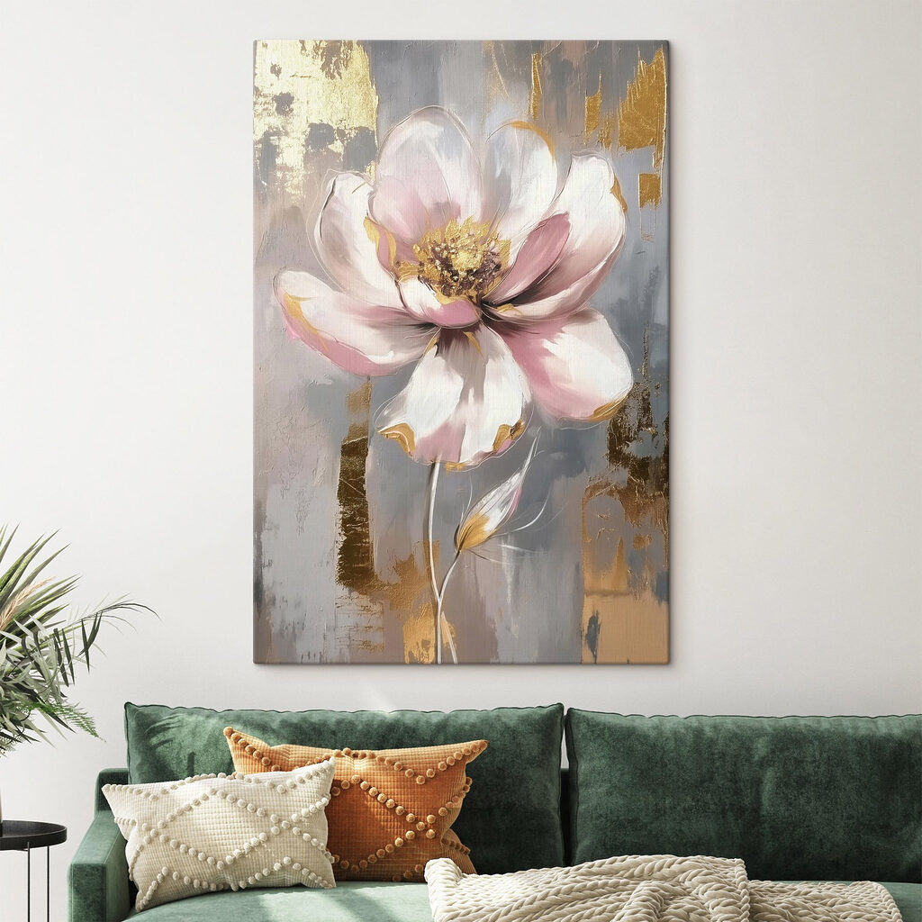 Fiore rosa e dorato — ambiente 2